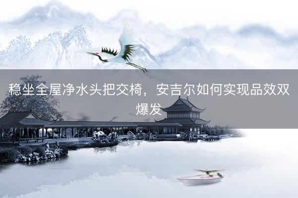 稳坐全屋净水头把交椅，安吉尔如何实现品效双爆发