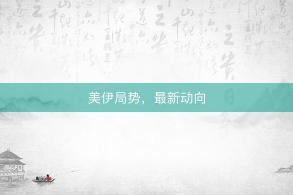 美伊局势，最新动向