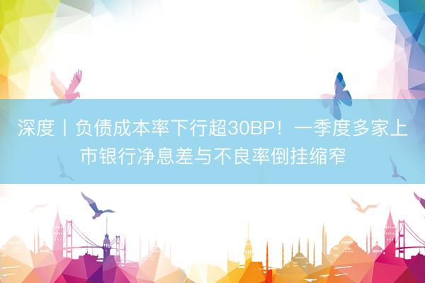 深度丨负债成本率下行超30BP！一季度多家上市银行净息差与不良率倒挂缩窄