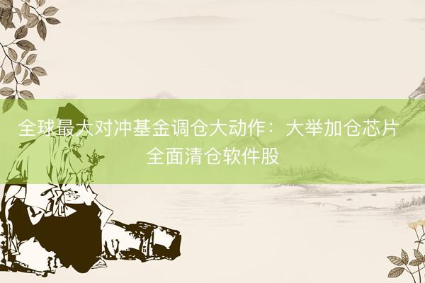 全球最大对冲基金调仓大动作：大举加仓芯片 全面清仓软件股