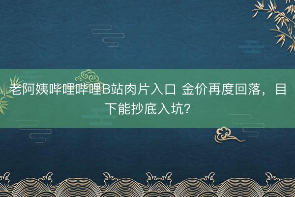老阿姨哔哩哔哩B站肉片入口 金价再度回落，目下能抄底入坑？