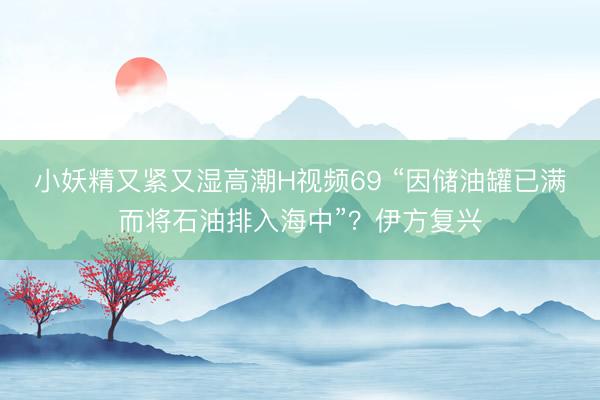 小妖精又紧又湿高潮H视频69 “因储油罐已满而将石油排入海中”？伊方复兴