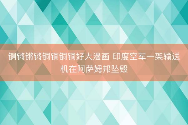 锕锵锵锵铜铜铜铜好大漫画 印度空军一架输送机在阿萨姆邦坠毁