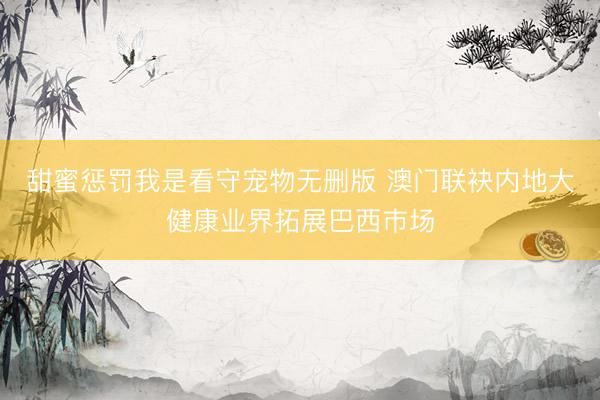 甜蜜惩罚我是看守宠物无删版 澳门联袂内地大健康业界拓展巴西巿场